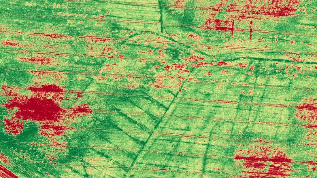 Pelto NDVI-kartalla
